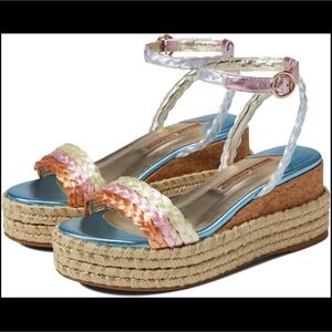 Sophia Webster Ines espadrille braided flatform sandals- 5 1/2- Excellent!!!!